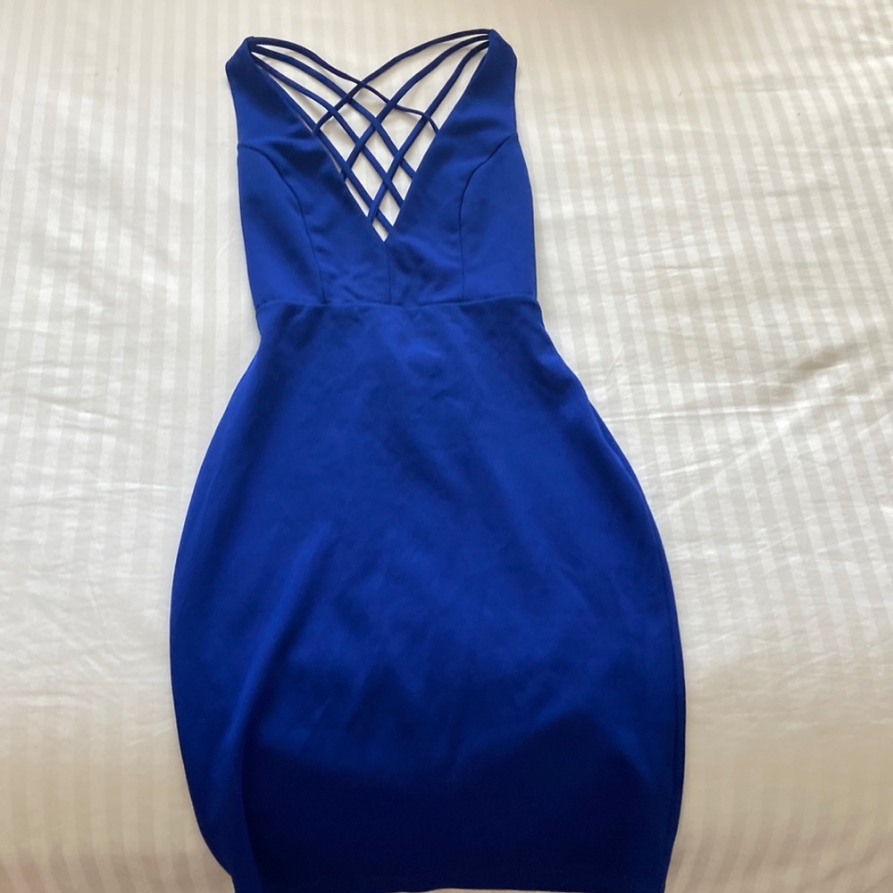 Blue mini dress
